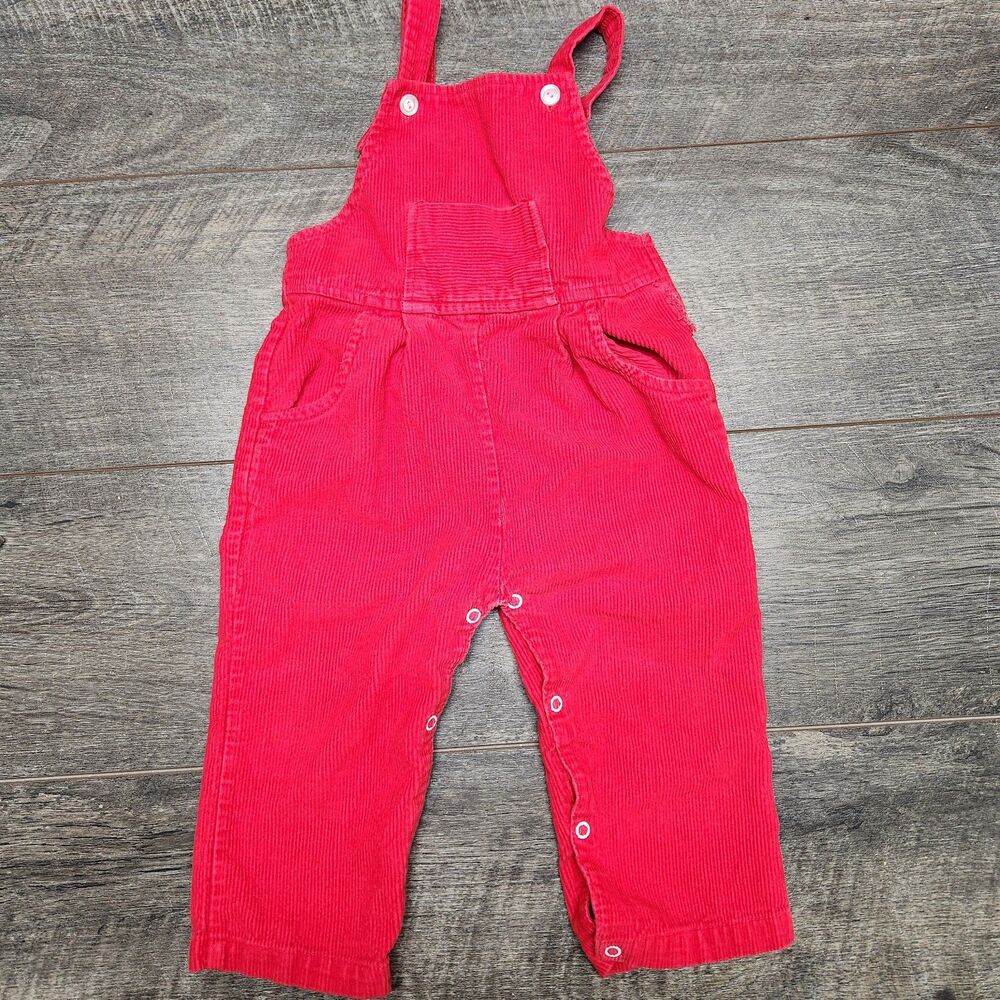 Vintage Corduroy Red Overalls Toddler 2T/24 Month
